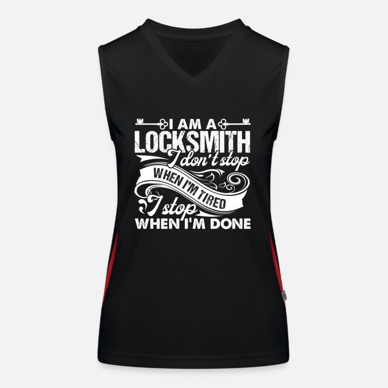 Locksmith Locksmith I Stop When I'm Done Women's Functional Contrast Tank Top