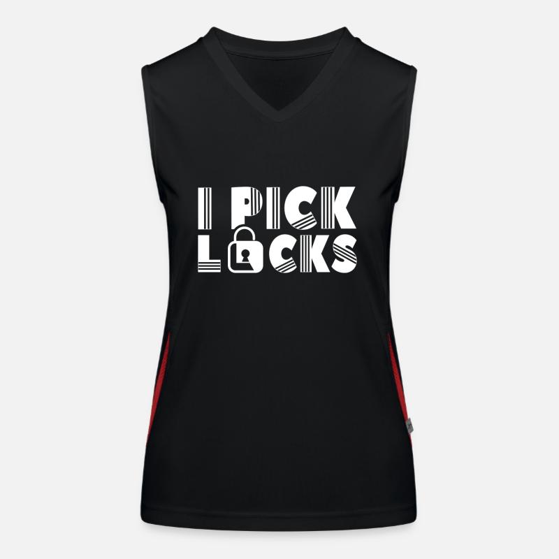 I Crack Locks Lock Cracker Lock Picking Débardeur respirant contrasté Femme