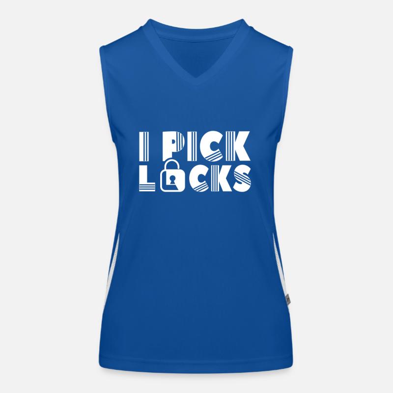 I Crack Locks Lock Cracker Lock Picking Débardeur respirant contrasté Femme