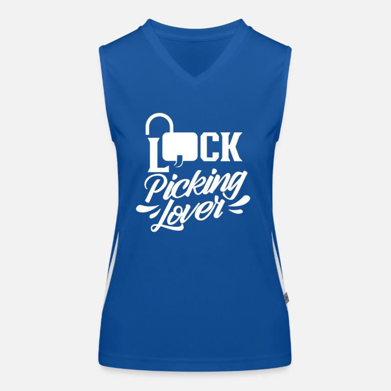Lock Picking Lovers Cracking Lock Cracker Débardeur respirant contrasté Femme