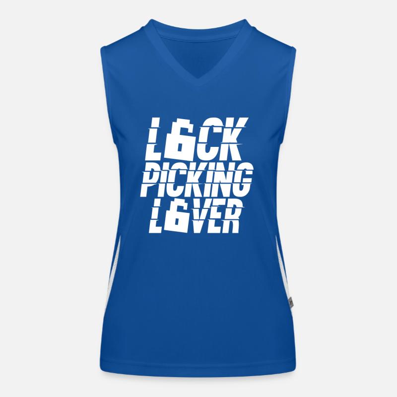 Lock Picking Lovers Cracking Lock Cracker Débardeur respirant contrasté Femme