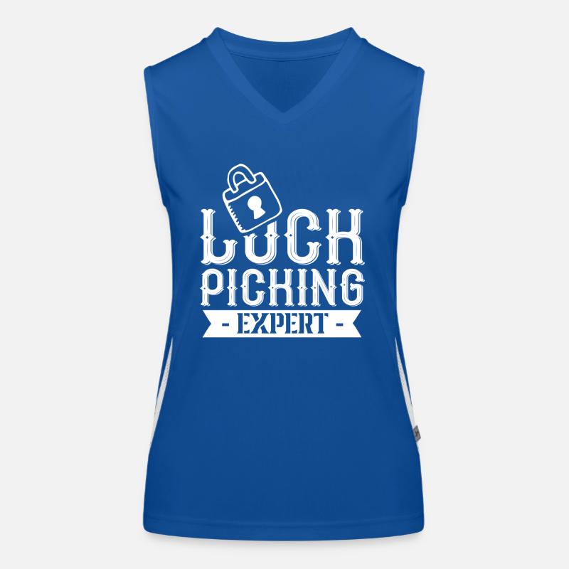 Lockpicking Experte Lock Picking Schloss Knacken Funktionelles Kontrast-Tank Top für Frauen