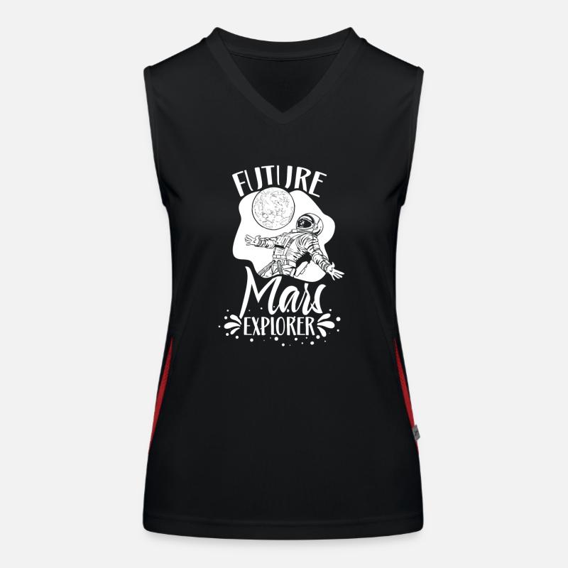 Future Mars Explorer Planet Astronaut Women's Functional Contrast Tank Top