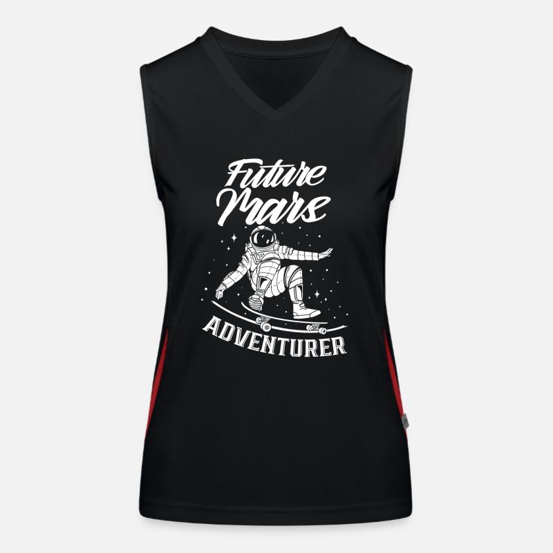 Future Mars Adventurer Planet Astronaut Women's Functional Contrast Tank Top