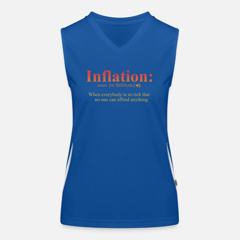 Inflationsdefinition Lustiger Sarkastik-Witz Cool Funktionelles Kontrast-Tank Top für Frauen