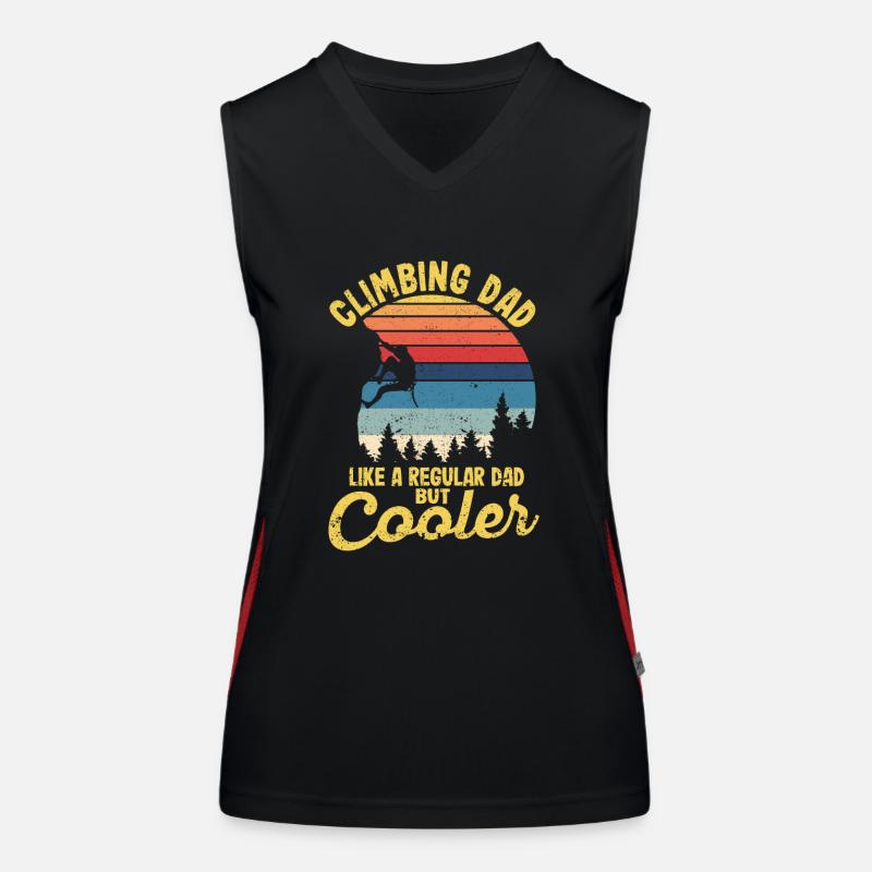 Kletternder Papa wie ein normaler Papa, aber ein Funktionelles Kontrast-Tank Top für Frauen