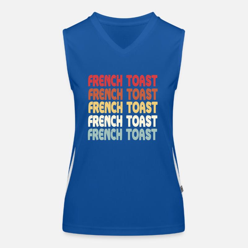 French Toast lettering Women's Functional Contrast Tank Top
