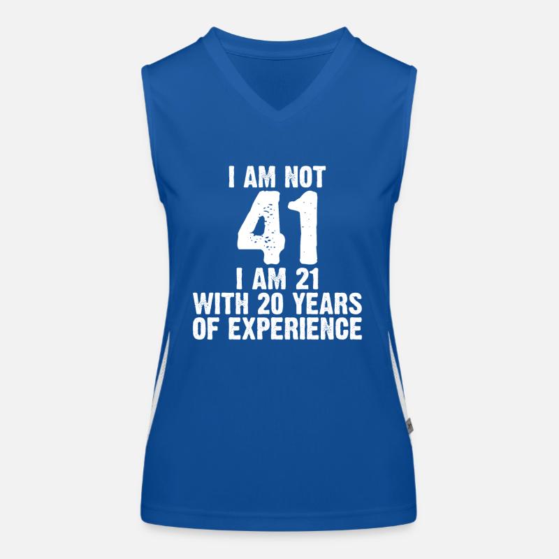 41 Geburtstag Mann Ich Bin Nicht 41 Ich Bin 21 Funktionelles Kontrast-Tank Top für Frauen