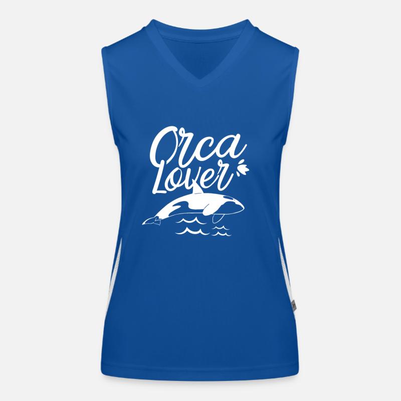 Orca lover Orcas Whale Protect Sea Women's Functional Contrast Tank Top