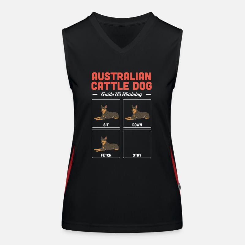 Australian Cattle Dog Funktionelles Kontrast-Tank Top für Frauen