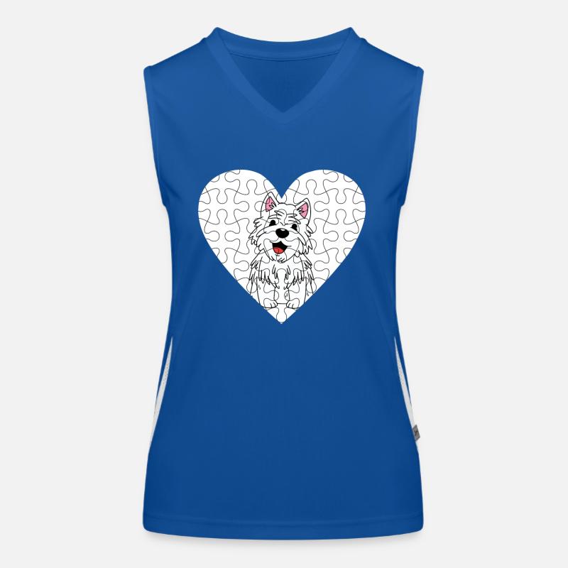 West highland terrier Funktionelles Kontrast-Tank Top für Frauen