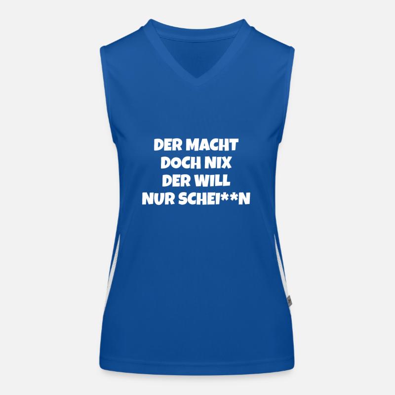 Der macht doch nix der will nur schei**n Funktionelles Kontrast-Tank Top für Frauen