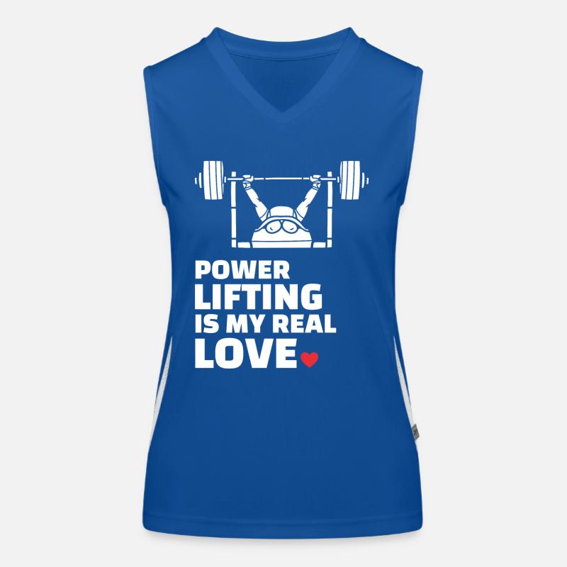 Ich Liebe Powerlifting Funktionelles Kontrast-Tank Top für Frauen