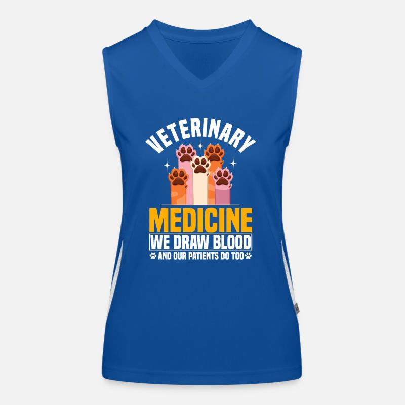 Funny Veterinary T-shirt Women's Functional Contrast Tank Top