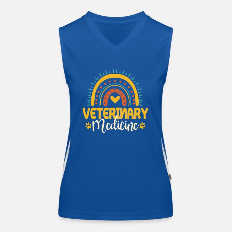 Cute Veterinary Medicine Gift Women's Functional Contrast Tank Top