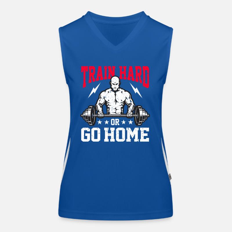 Trainiere hart oder geh nach Hause Funktionelles Kontrast-Tank Top für Frauen
