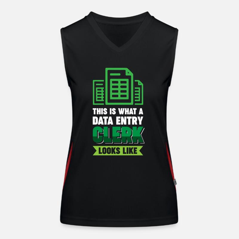 This Is What A Data Entry Clerk Looks Like Women's Functional Contrast Tank Top