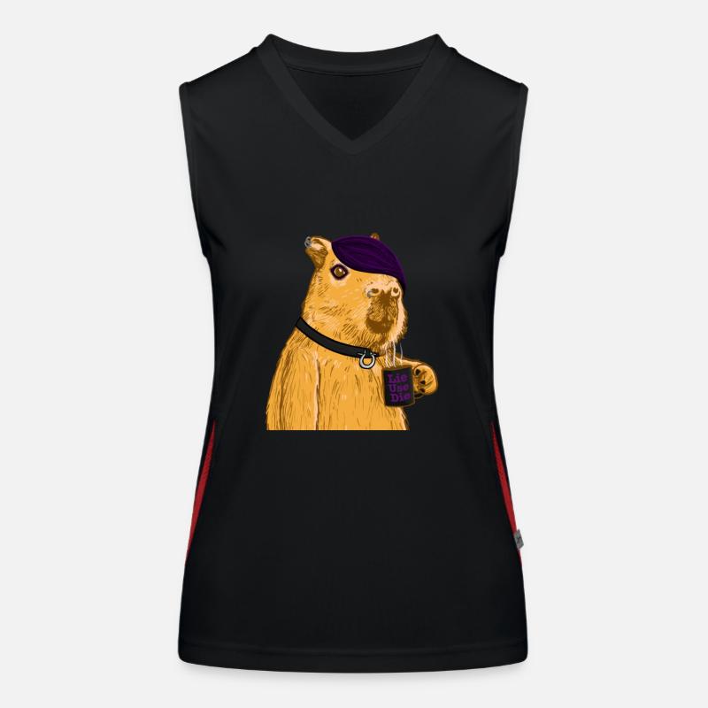 Emo Capybara Women's Functional Contrast Tank Top