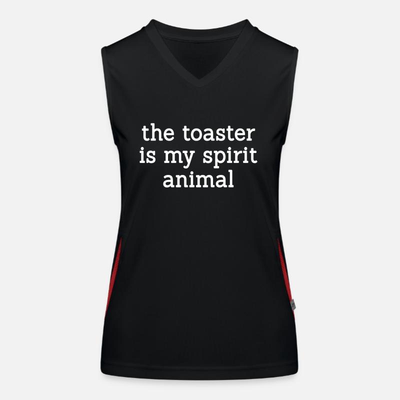 Funny toaster saying Women's Functional Contrast Tank Top