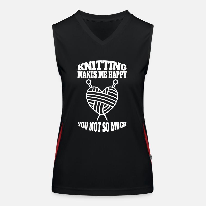 Knitting Seamstress Knitter Crochet Tailor Women's Functional Contrast Tank Top
