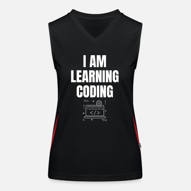 J’apprends à programmer Saying English Débardeur respirant contrasté Femme