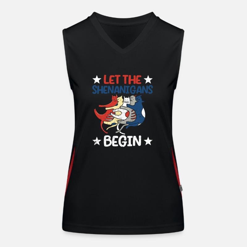Let the Shenanigans start happy Women's Functional Contrast Tank Top