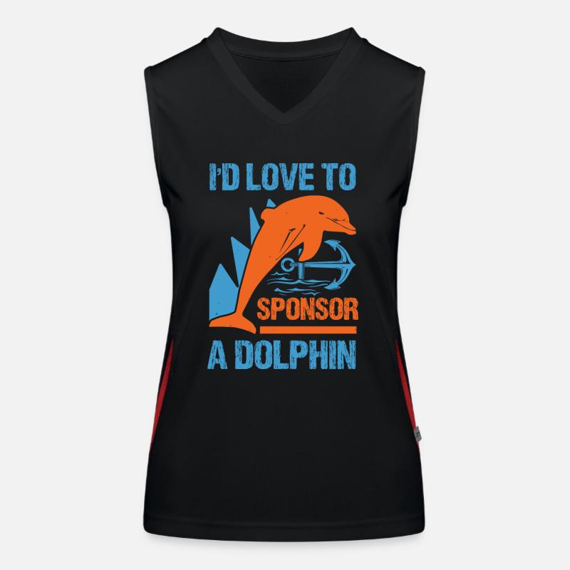 ICH WÜRDE GERNE EIN DOLPHINS SPONSERN Funktionelles Kontrast-Tank Top für Frauen