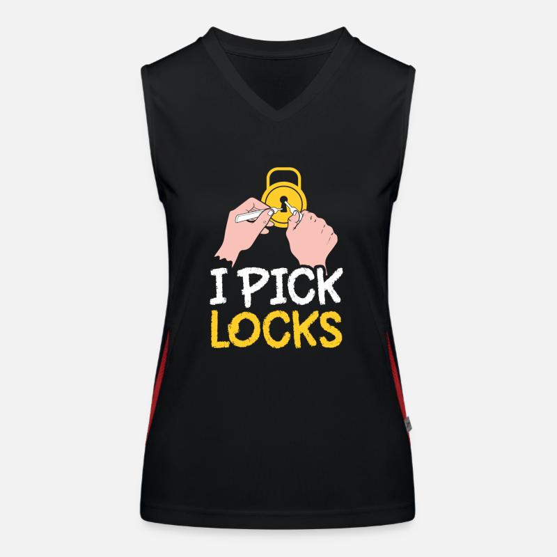 I Crack Locks Lock Locking Picker Débardeur respirant contrasté Femme