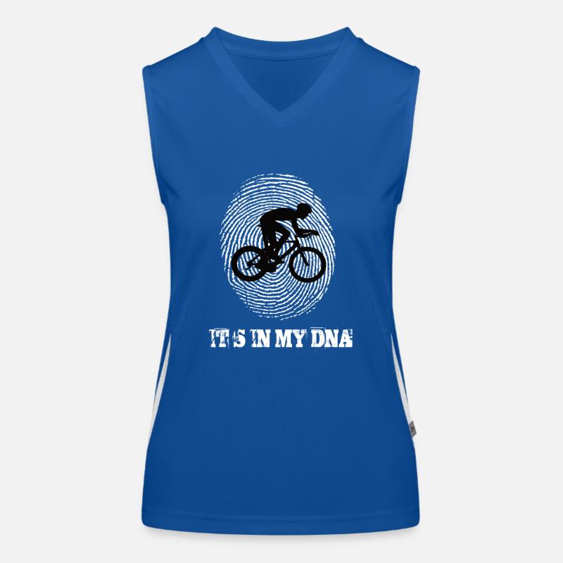 Le vélo de route est dans mon ADN Débardeur respirant contrasté Femme