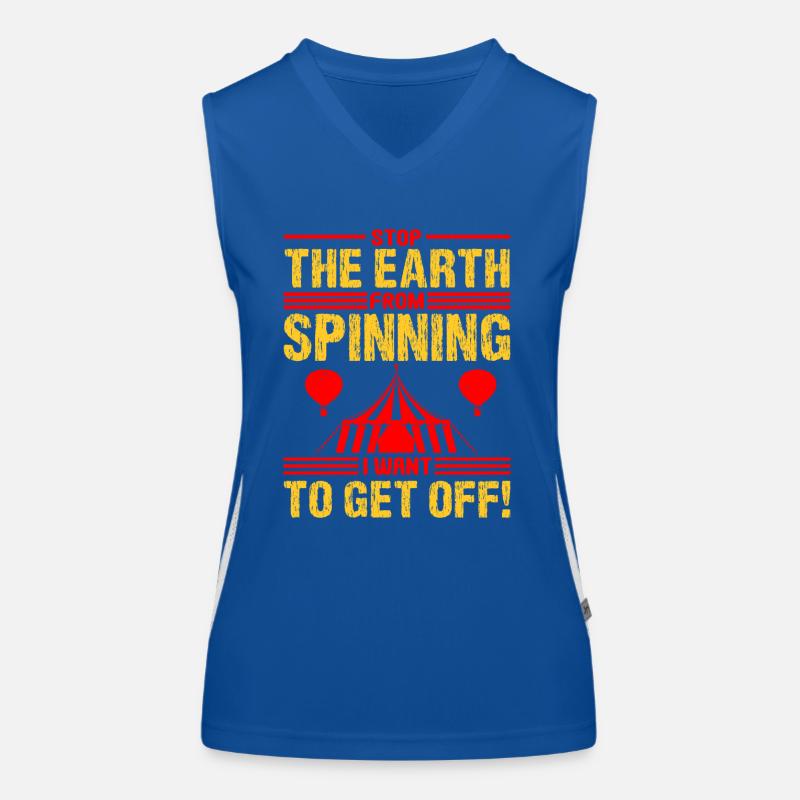 HALTE DIE ERDE DAVON AB, DASS ICH AUSSTEIGEN MÖCHTE Funktionelles Kontrast-Tank Top für Frauen