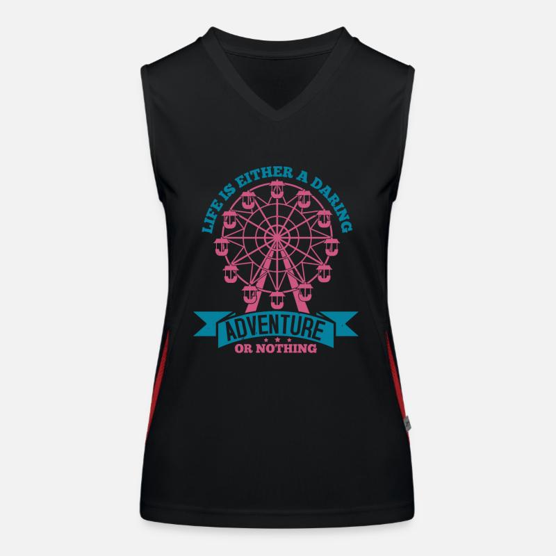 DAS LEBEN IST ENTWEDER EIN GEWAGTES ABENTEUER ODER NICHTS Funktionelles Kontrast-Tank Top für Frauen