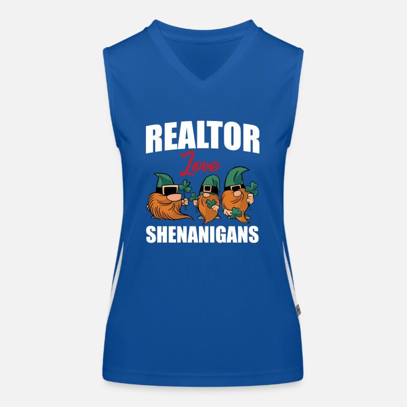 Makler St. Patricks Day Shenanigans Gnome Funktionelles Kontrast-Tank Top für Frauen