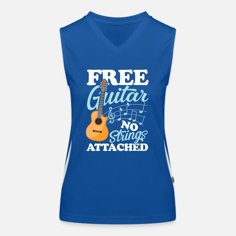 Guitar No Strings Attached Funktionelles Kontrast-Tank Top für Frauen