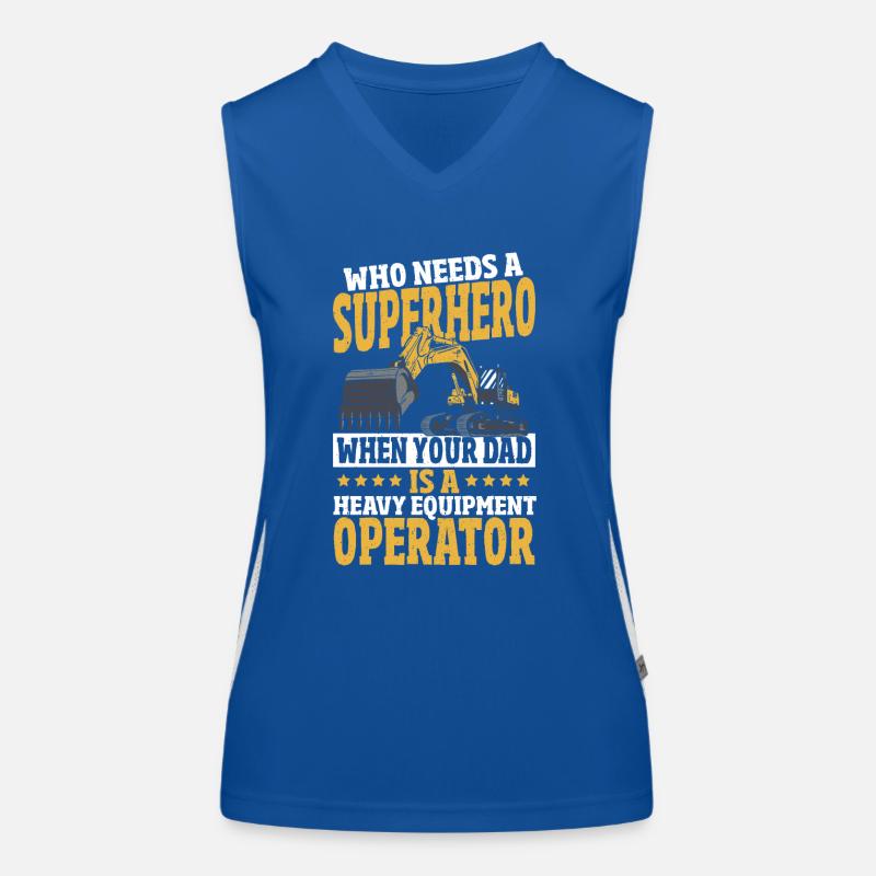 Opérateur de machine Opérateur de machine de construction Machines de construction Débardeur respirant contrasté Femme