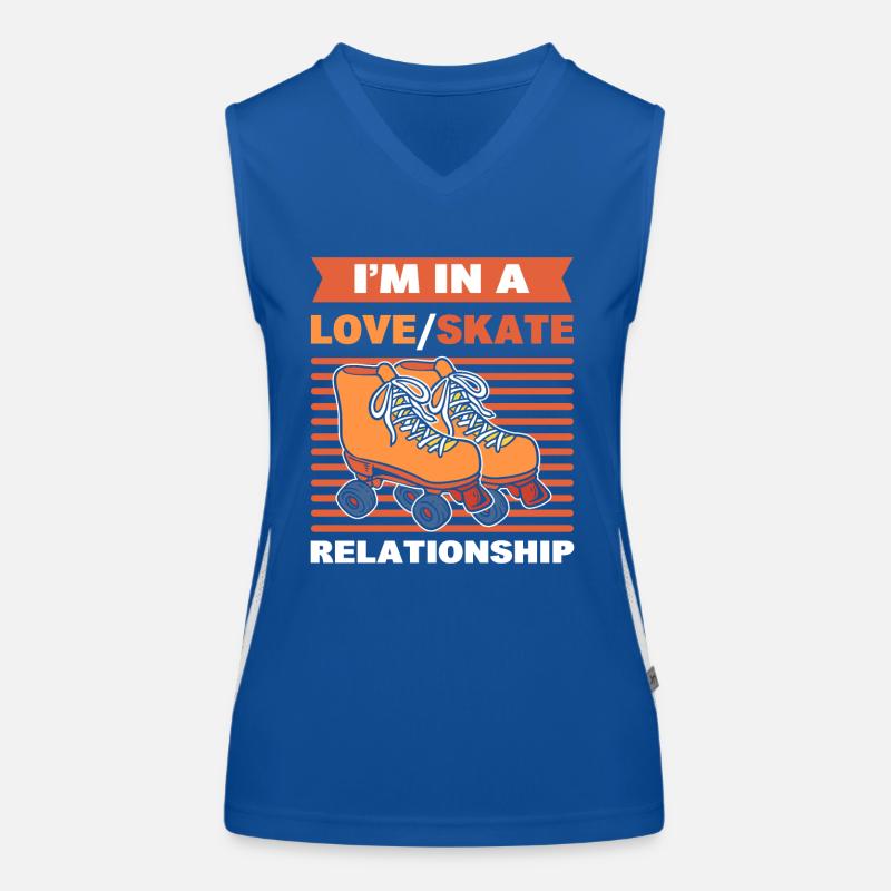 I'm In A Love Skate Relationship Roller Skating Women's Functional Contrast Tank Top