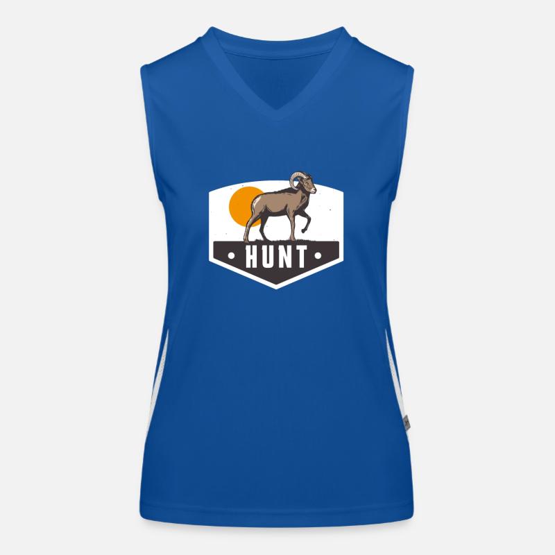 Jagd Steinbock Vintage Jäger Funktionelles Kontrast-Tank Top für Frauen