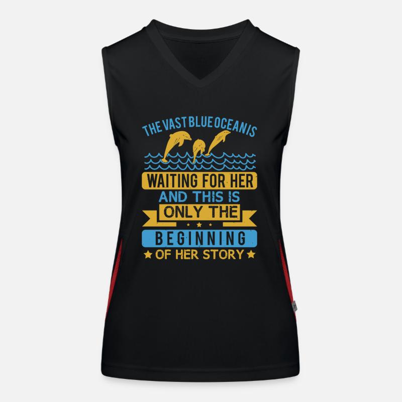 WAITING FOR HER AND THIS IS ONLY THE BEGINNING OF Women's Functional Contrast Tank Top