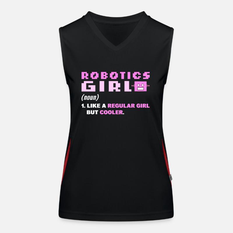Robotik Robotic Roboter Bausaison Robot Funktionelles Kontrast-Tank Top für Frauen