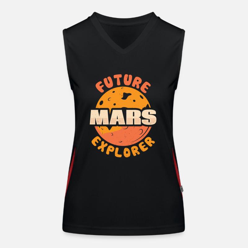 Future Mars Explorers Astronaut Planet Débardeur respirant contrasté Femme