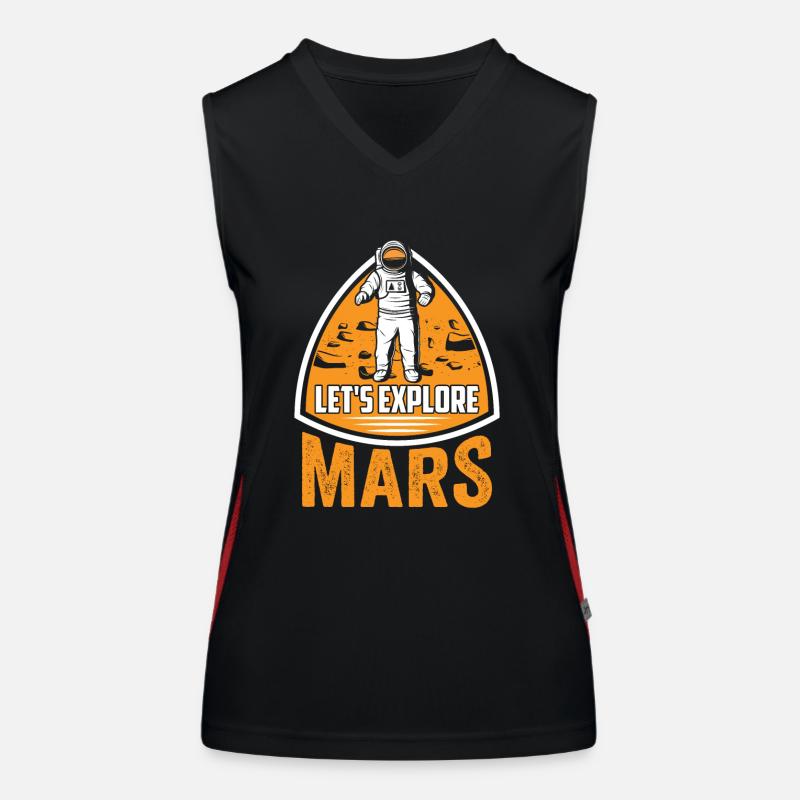 Explorons l’espace des astronautes de Mars Planet Débardeur respirant contrasté Femme