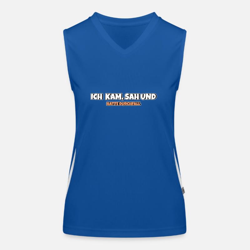Ich kam sah und hatte Durchfall Funktionelles Kontrast-Tank Top für Frauen