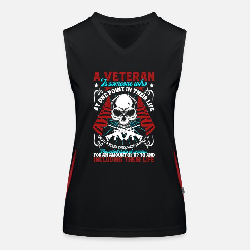A Veteran Is Someone Who At One Point Women's Functional Contrast Tank Top