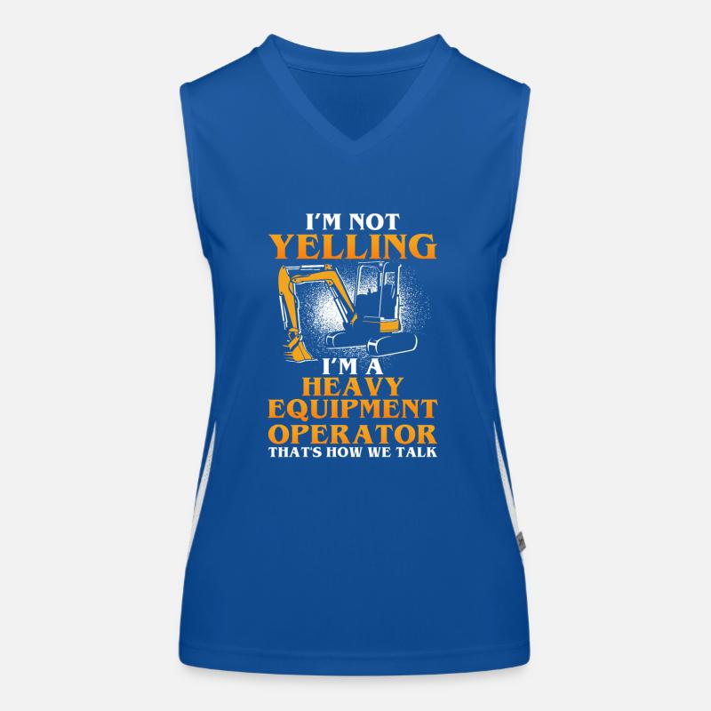 Construction machinery operator Excavator driver Excavator driver Construction workers Women's Functional Contrast Tank Top