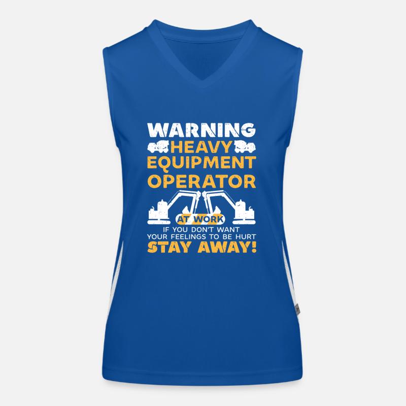 Construction machinery operator Excavator driver Excavator driver Construction workers Women's Functional Contrast Tank Top