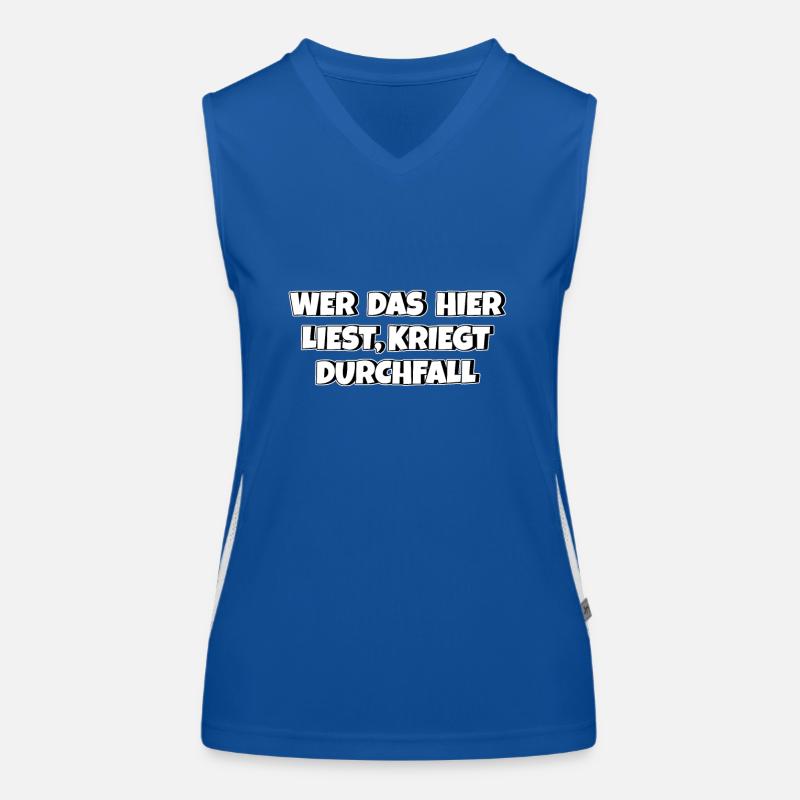 Wer das hier liest kriegt Durchfall Funktionelles Kontrast-Tank Top für Frauen