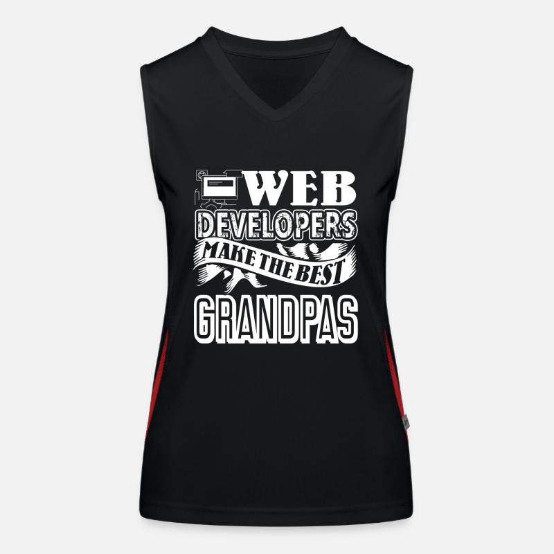 Web Developer Web Developers Best Grandpas Women's Functional Contrast Tank Top