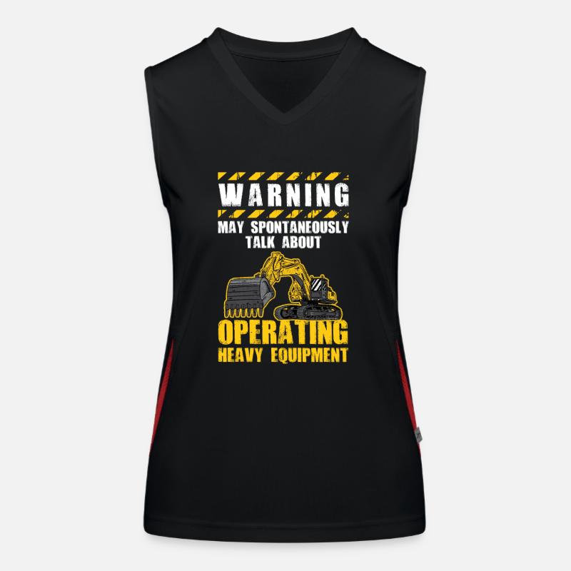 Construction machinery operator Excavator driver Excavator driver Construction workers Women's Functional Contrast Tank Top