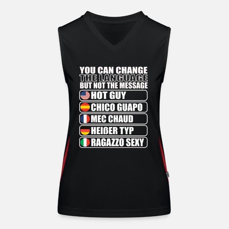 hot type gift idea for men Women's Functional Contrast Tank Top
