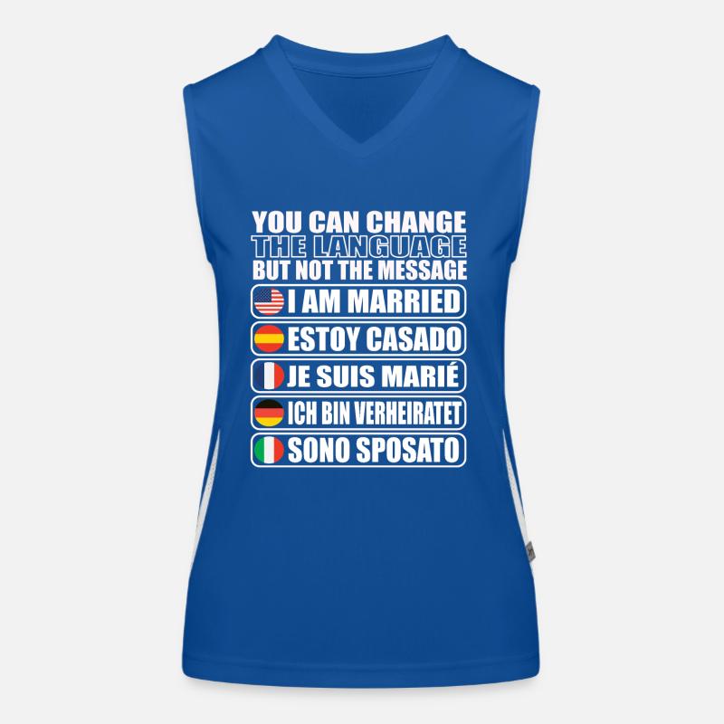 Geschenkidee für verheirateten mann oder frau Funktionelles Kontrast-Tank Top für Frauen