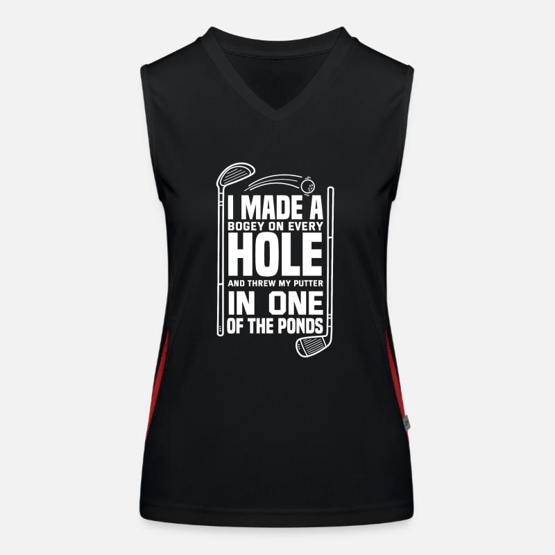 Golf Quote Golfer Golfers Women's Functional Contrast Tank Top